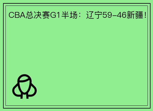 CBA总决赛G1半场：辽宁59-46新疆！